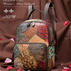 New Hot Sales <b>Large</b> Capacity <b>Backpack</b> Crocodile Pattern Bag Genuine <b>Leather</b> Women <b>Backpack</b> for 15 Inch Laptop - Product Image 6