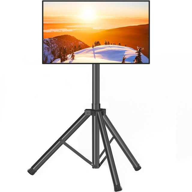 Metal Floor Tripod TV Stand for 32-65 Inch Flat Screen/Curved TVs up to 100 Lbs