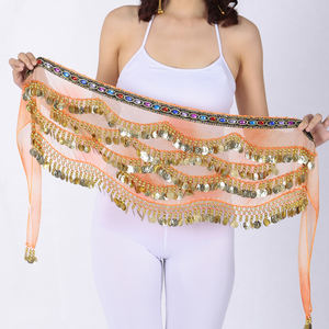 158cm strass colorés Oriental indien <span class=keywords><strong>danse</strong></span> du ventre pièce ceinture arabe <span class=keywords><strong>danse</strong></span> du ventre hanche écharpe pièces d'or Costume <span class=keywords><strong>accessoires</strong></span> - Product Image 3