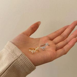 Dylam Jewelry Factory New Arrival Open <b>Adjustable</b> <b>Ring</b> S925 <b>Silver</b> Butterfly Flower Shape 5A Zirconia Women Bridal Stylish <b>Rings</b> - Product Image 4