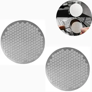 Reusable double layer coffee filter 304 stainless steel puck screen coffee portafilter basket disc mesh sieve