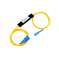Splitter Optik PLC FBT 1x2 Kelas Telekomunikasi |   Konektor SC/UPC untuk Jaringan FTTH/PON dengan Kerugian Rendah dan Stabilitas Tinggi