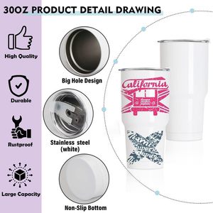 20PACK 30oz Stainless Steel Double Wall Vacuum Insulated Tumblers Winter Coffee Mugs Bulk Shrink Wrap Films Sublimation - Product Image 4