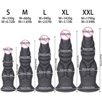 Dildo de Silicona Realista con Diseño de Alien, Juguete Sexual para Adultos, Tamaño Grande, Textura Acanalada, Silicona Suave, Producto de Placer Masculino