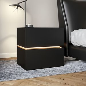 Modern Minimalist Metal Nightstand With <b>Drawer</b> Bedroom Storage <b>Side</b> <b>Table</b> - Product Image 4