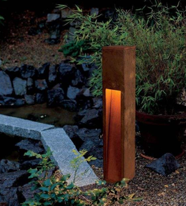 Lampadaire autoportant en acier Corten Art Déco résistant aux intempéries pour la décoration de jardin - Product Image 5