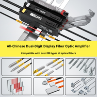 Amplificador de Fibra Óptica Chino de Doble Pantalla con Sensor Anti-Reflejos de Rejilla de Bragg de Fibra, Compatible con Cientos de Tipos de Fibra