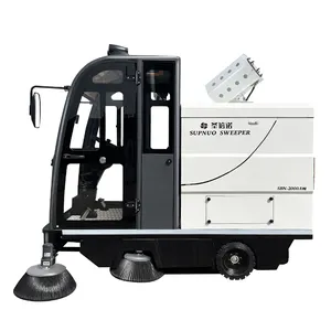 Nuevo diseño Supnuo Máquina de limpieza de suelos, máquina barredora alimentada por batería con función de agua pulverizada