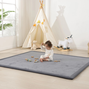 <span class=keywords><strong>Tapis</strong></span> <span class=keywords><strong>de</strong></span> jeu pour bébé en mousse haute densité non toxique, en velours corail anti-chute personnalisé - Product Image 6