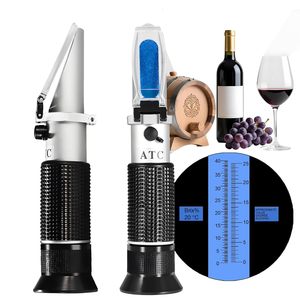 Réfractomètre à vin portable Brix/<span class=keywords><strong>alcool</strong></span> avec ATC pour la vinification et la brasserie artisanale, double échelle Brix 0-40% <span class=keywords><strong>Alcool</strong></span> 0-25% - Product Image 1