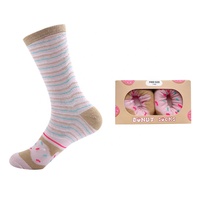 Vente en gros de chaussettes créatives et amusantes, boîtes cadeaux pour femmes, unisexe, nouveauté personnalisée, chaussettes d'équipage