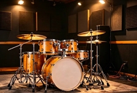 Batterie de percussions acoustiques PD J04 5 pièces, caisse claire de 22 pouces, kit de batterie professionnel avec cymbales pour débutants, étudiants et performances sur scène
