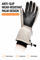 Gants de ski freestyle d'hiver en polaire coréenne et pongé, coupe-vent, anti-froid, imperméables, antidérapants, compatibles écran tactile sur toute la paume, légers