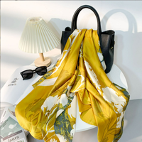 Écharpe longue en soie de mûrier pour femme, imprimée, de luxe, pour le cou ou comme foulard, accessoire de mode élégant, doux et léger
