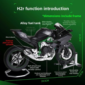Modèle de <span class=keywords><strong>moto</strong></span> en métal Huayi 1:9 Kawasaki édition <span class=keywords><strong>circuit</strong></span>/route, à peindre, collection d'ornements, <span class=keywords><strong>cadeau</strong></span> - Product Image 2