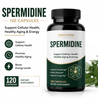 Capsules de Spermidine Marque Blanche 120 Unités Sans Gluten Concentration à 99% 100x Plus Puissant Extrait de Germe de Blé Antioxydant