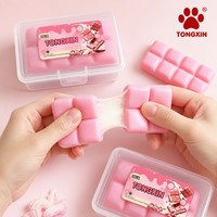 Jouet Squishy TONGXIN Rose Chocolat Croquant en TPR à Rebond Lent, Jouets Squishy en Gros à Extérieur Croustillant, Balle Anti-Stress Personnalisable avec Logo, Fidget OEM