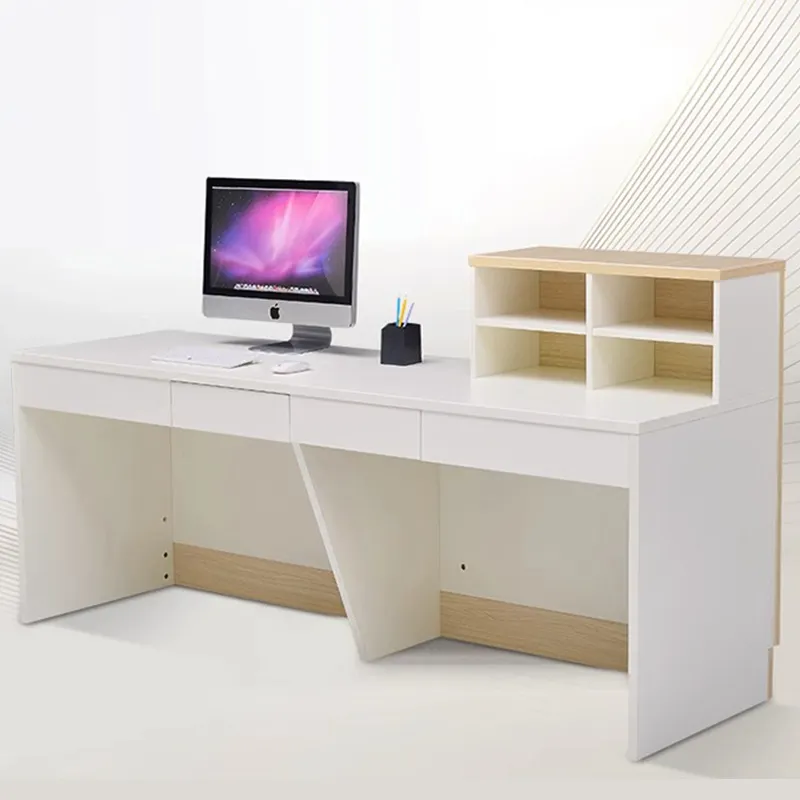 White melamine counter table reception desk office furniture