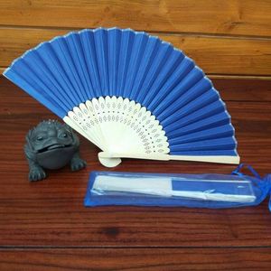 Customized Logo Wedding Hand Fan in Traditional Folding Design Personalized DIY Style Promotional <b>Gift</b> in Organza Bag - Product Image 5