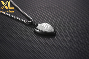 Collier pendentif en acier inoxydable style européen et américain avec image d'ange triangulaire pour hommes et femmes, cadeau, approvisionnement transfrontalier - Product Image 5