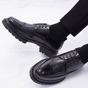 Chaussures en cuir respirantes pour hommes - Formelles, style haut de gamme, rehaussantes, pour tenue décontractée ou habillée - Product Image 2