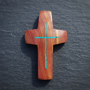 El mejor acabado, decoraciones de collar de Cruz de resina de madera religiosa pequeña y piezas de exhibición de mesa para decoración y accesorios de oficina - Product Image 1