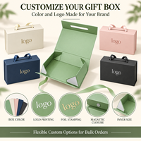 Boîte cadeau magnétique pliable avec poignée, logo personnalisé, pour vêtements, chaussures, cosmétiques, coffrets cadeaux et emballages de vente au détail pour boutiques