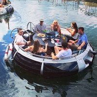 Kayak à pédales De Pesca Montu Motor, kayak électrique avec pédales, remorque, transparent, pour la famille, usage privé, barbecue, bateau donut