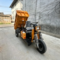 Mini-dumper électrique à trois roues ZY-155, camion benne hydraulique à essieu arrière à insertion directe renforcé pour le transport en tunnel étroit et dans les mines