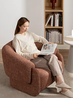 Fauteuil Monica, fauteuil individuel rétro pour salon, mobilier d'intérieur, design original, fauteuil de loisirs en tissu tissé