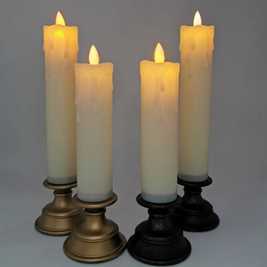 Venta al por mayor: Velas LED de plástico con efecto de llama danzante, las más populares, sin llama, para cenas. - Product Image 2