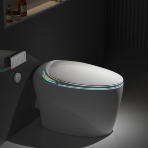 Inodoro Inteligente con Descarga Automática, Luz Nocturna, Montaje en Suelo, Taza Alargada, Material Cerámico, Sifón en P, Doble Descarga, Asiento Calefactado - Product Image 2