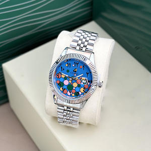 Original Arabic Numbers Simple Alloy Case <b>Glass</b> Luxury Waterproof Men's <b>Watch</b> Stainless Steel Band Luminous Custom Logo OEM - Product Image 6