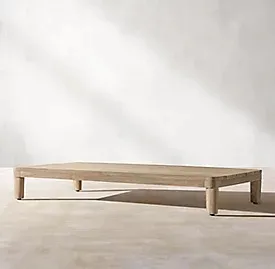 新しいデザインチーク材屋外家具ガーデン無垢材デザイン大きな長方形のコーヒーテーブル