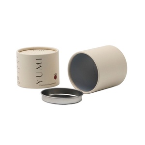 Tube en papier recyclable personnalisé de qualité alimentaire avec couvercle en aluminium, emballage composite en papier pour poudre de matcha verte - Product Image 6