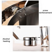 Oferta de Fábrica: Calentador de Alimentos de Acero Inoxidable de 6.8L con Tapa Enrollable, Tipo Buffet, Plateado, para Hoteles, Restaurantes y Servicios de Catering