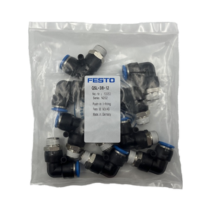 153053 QSL-3/8-12 проталкиваемый L-фитинг с наружной резьбой R3/8 Германия, быстрый Коннектор с трахеальной резьбой - Product Image 4