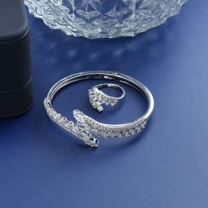 Straight Call Wow pulsera anillo conjunto boda joyería japonesa Vintage ajustable señoras accesorios regalo 2017 - Product Image 1