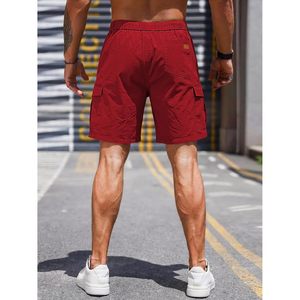 FOXA Mens Casual Cargo Shorts Cotton Drawstring Stretch Summer Beach Shorts With 5 Pockets - Product Image 2
