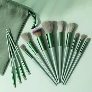 Sijiqing 13-Piece Makeup <b>Brush</b> Set Synthetic Hair Flat <b>Brush</b> Plastic Handles 4cm Bristles for Eye Shadow Blush Foundation - Product Image 2