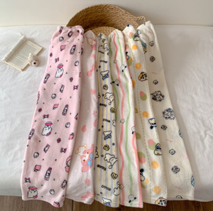 Nuovi Pantaloni Pigiama in Flanella con Motivi Cartoon per <span class=keywords><strong>Uomo</strong></span> e Donna, Autunno/Inverno; Foderati in Pile Corallo per Maggiore Calore; Abbigliamento Casual a Tutta Lunghezza - Product Image 1