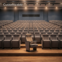 Chaise d'auditorium moderne en tissu robuste avec tablette d'écriture rabattable, vente en gros, usine certifiée ISO, pour espaces publics, approvisionnement en vrac