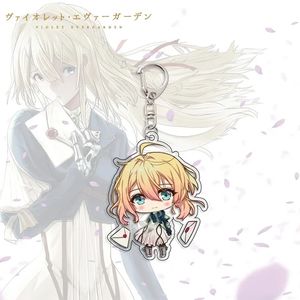 พวงกุญแจอะคริลิคโลหะลายการ์ตูนจากอนิเมะ Violet <span class=keywords><strong>Evergarden</strong></span> ตัวละคร Cattleya Baudelaire ของตกแต่งกระเป๋า ของสะสมคอสเพลย์ - Product Image 5
