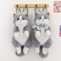 Nouveauté Sac à dos en peluche chat calico 55cm Haute qualité Simulation de chat Sac à dos en forme de chat pour filles