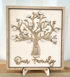 TD regalo personalizzato per la festa della mamma generazione regalo per l'albero genealogico per la mamma nonna regalo per il giorno dei genitori albero genealogico inciso in legno - Product Image 2