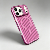 Étui de téléphone magnétique IMD de qualité JOYPORODO B338, couleur unie, pour iPhone 16/17/18 Pro, design rayé, coque de téléphone antichoc
