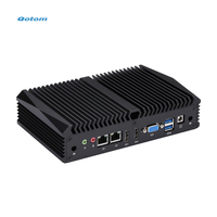 Qotom Q30611C 3855U Mini PC sans ventilateur 12V Win10 Linux HD VGA Wifi Rj45 3 Mini PC industriel de port d'affichage