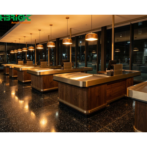 Comptoir de caisse moderne pour le commerce de détail, comptoir de caisse avec écran POS, mobilier de magasin personnalisé pour supermarchés et commerces de détail - Product Image 6