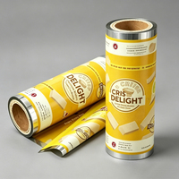 Film plastique souple laminé imprimé sur mesure de qualité alimentaire pour emballage de lait, film en rouleau pour sachets, matériau d'emballage pour pochettes