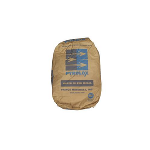 Medios de filtración Clack Pyrolox: para filtros de agua para toda la casa, elimina el hierro y el manganeso del agua de pozo, embalaje de bolsa de plástico de 60LB - Product Image 1